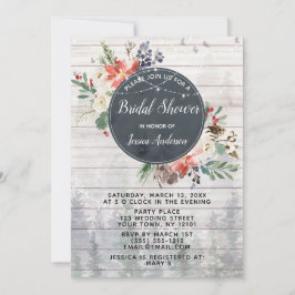 Möhippa för Blommigt av Ljus- i Rustic Winter Fore Inbjudningar