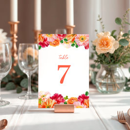 Möhippa för Blommigt av ljus Orange och Rosa Bordsnummer