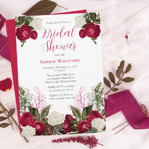 Möhippa för Blommigt av Magentan Lush-Elegant Inbjudningar