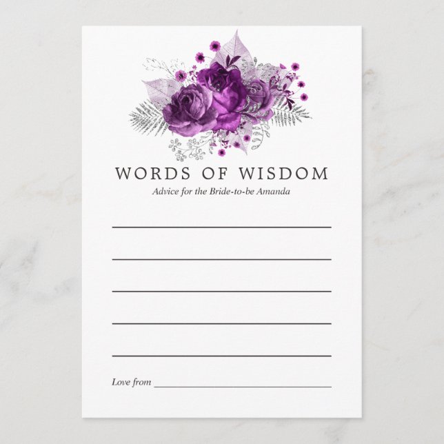 Möhippa för Blommigt av plommon och marin vattenfä Rådkort (Framsida)