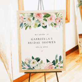 Möhippa för Blommigt av  Rosa i elegant Välkommen Poster