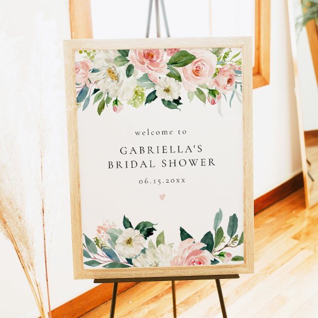 Möhippa för Blommigt av  Rosa i elegant Välkommen Poster (Skapare uppladdad)