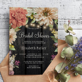 Möhippa för blommigt av rundvirke inbjudningar