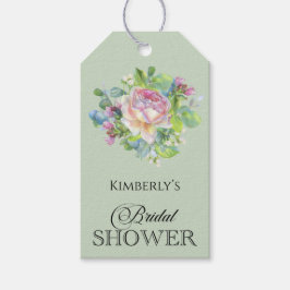 Möhippa för Blommigt av rustik vattenfärg Presentetikett