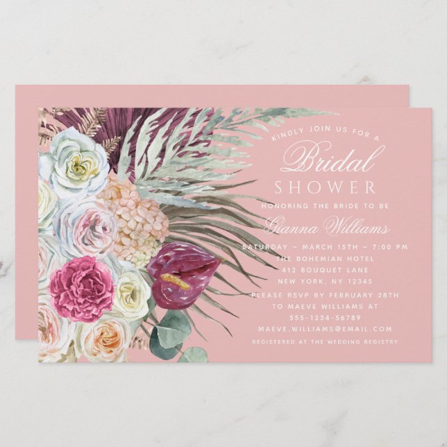 Möhippa för Blommigt av vattenfärg för budgeterad  (Fram/baksida)