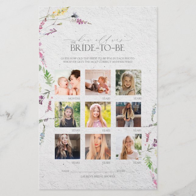 Möhippa för Blommigt av vildblommans vattenfärg (Framsida)