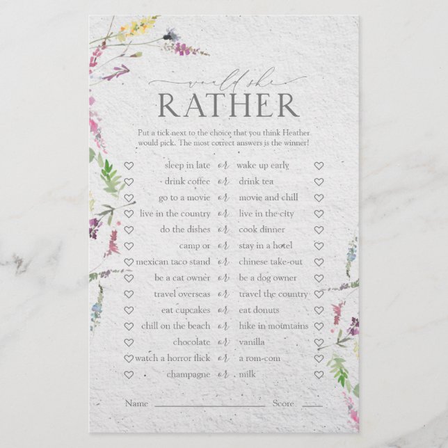 Möhippa för Blommigt av vildblommans vattenfärg (Framsida)