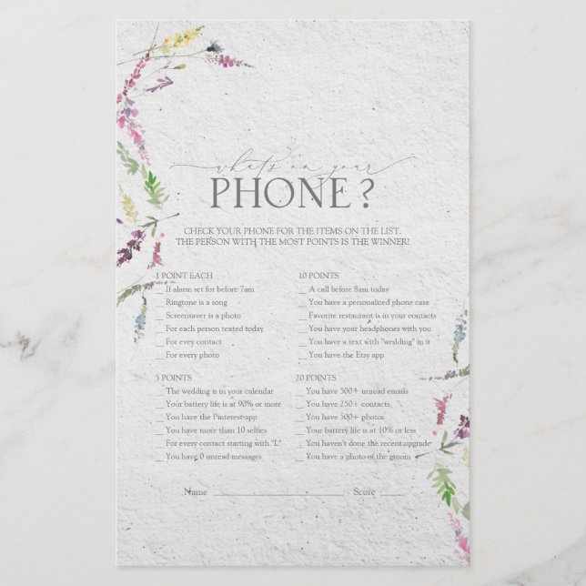 Möhippa för Blommigt av vildblommans vattenfärg (Framsida)