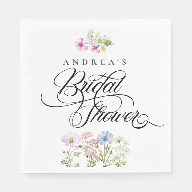 Möhippa för Blommigt av Wildblommor Pappersservett (Framsidan)