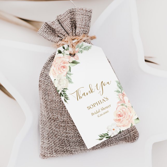 Möhippa för Blommigt för  för  Rosa - gynnar Tack Presentetikett (Skapare uppladdad)