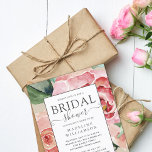 Möhippa för Blommigt för  vattenfärgsfärg i elegan Meddelande Vykort<br><div class="desc">Elegant Vattentärsfärgat vykort för Blommigt Inbjudningskort för möhippan. Vackert ro med löv på en dramatisk marin blå bakgrund. Du kan enkelt anpassa inbjudningskort för möhippan genom att använda vår enkla använda verktyg. Om du behöver hjälp med att anpassa inbjudningskort för möhippan, tveka inte att nå ut. Som på Facebook för...</div>