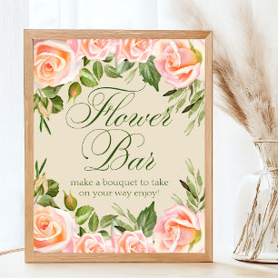 Möhippa för Blommigt i chic Underskrift Pub Poster