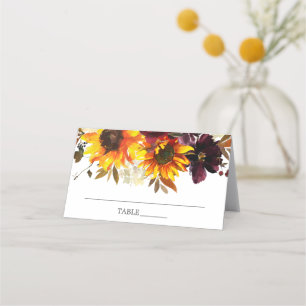 Möhippa för Blommigten Autumn Bouquet Sunblommors Placeringskort