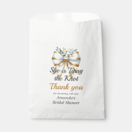 Möhippa för Blommigten gifter sig Guld White Bow B