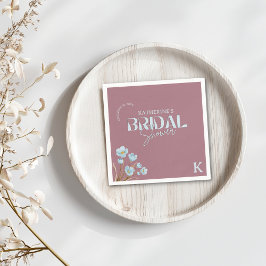 Möhippa för Blommigten med vintage blå vattenfärg Pappersservett