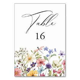 Möhippa för Blommigten Modern Colorful Wildblomma Bordsnummer