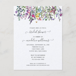 Möhippa för Blommigten Wildblommor Inbjudan Vykort