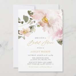 Möhippa för blommor för feminin vattenfärg inbjudningar