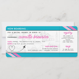 Möhippa för Blue Boarding Pass Inbjudningar