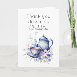 Möhippa för Boho Möhippa Tea Blue Blommigt Vintage Kort