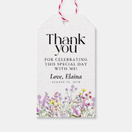 Möhippa för Boho Wildblommor-Blommigt Presentetikett