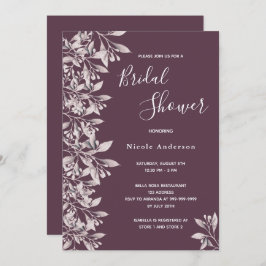 Möhippa för botanisk lila inbjudningar