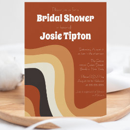 Möhippa för bränd Orange för fetstil i Groovy 70-t Inbjudningar