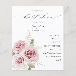 Möhippa för budgeterad Rosa Blommigt Flygblad