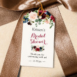 Möhippa för Burgundy  blå Blommigt Presentetikett<br><div class="desc">Anpassa den här Märkrn "Burgundy Blue Blommigt Möhippa Favor Tack Gift" om du vill lägga till en speciell beröring. Det är en perfekt som passar färg och stilar. (1) Om du vill göra ytterligare anpassningar klickar du på länken "anpassa ytterligare" och användor verktyg som är utformat för att ändra mallen....</div>
