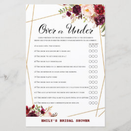 Möhippa för Burgundy-Blommigt, Möhippa