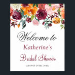 Möhippa för Burgundy Orange Rosa Blommigt  Poster<br><div class="desc">Möhippa för Burgundy Orange Rosa Blommigt</div>