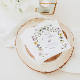 Möhippa för Butterflay Lila Blommigt Pappersservett