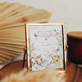 Möhippa för Butterflay Lila Blommigt Poster