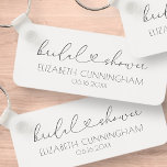 Möhippa för Chic av  av minimal Elegant Nyckelring<br><div class="desc">Denna enkla och moderna design består av sans serif och lekfull kursiv typografi med doodle-hjärtan. Perfekt för bröllop möhippa party favors.</div>