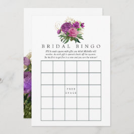 Möhippa för Chic av lila och Guld Vintage Inbjudningar