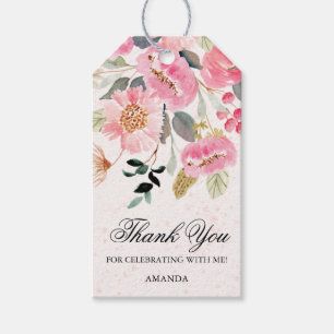 Möhippa för chic Rosa Wildblomma- Presentetikett