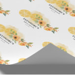 Möhippa för citroner och blommor presentpapper<br><div class="desc">Hon fann att "Main Squeeze Möhippa Wrapping Papper" skapas av szdesign. Utformningsstrukturen baseras på citronskivor från fantastisk vid gräns för att uppfylla sötens gemensamma Möhippa. Den här Möhippan beställer säckmallen kombinerar två olika typsnitt för mer dynamiskt utseende. I fodral behöver du hjälp med designen så att du kan kontakta butiken....</div>