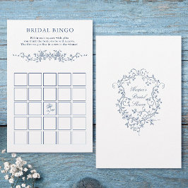 Möhippa för Classy Fransk Blue Blommigt Bingo Game