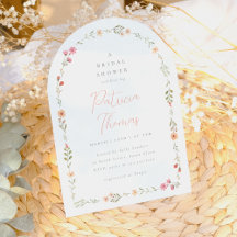 Möhippa för delikat Boho Wildblomme Arch-Blommigt
