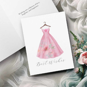 Möhippa för Dress-Blommigt för vattenfärgsfärgad R Tack Kort