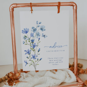 Möhippa för Dusty Blue Wildblomme Advice - tecken Poster