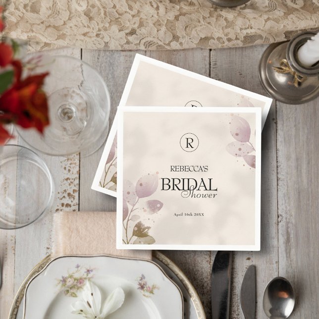 Möhippa för Dusty Muted  Rosa Blommigt Pappersservett (Skapare uppladdad)