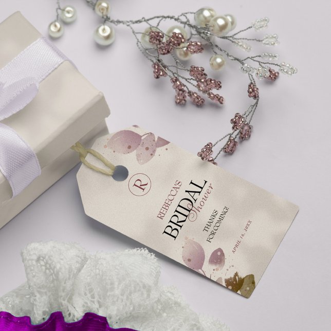 Möhippa för Dusty Muted  Rosa Blommigt Presentetikett (Skapare uppladdad)