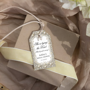 Möhippa för Elegant av diamanter och pärlor Presentetikett