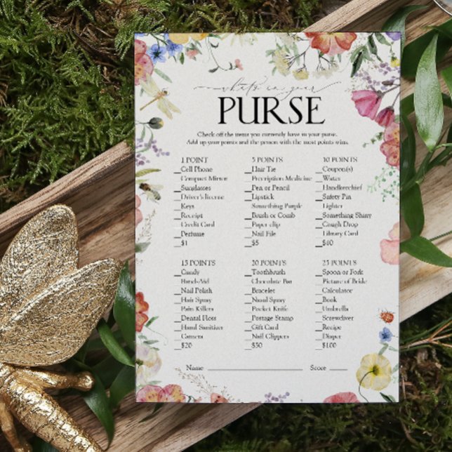 Möhippa för elegant av  för tryckt Blommigt - lås (Bridal Shower Game!)