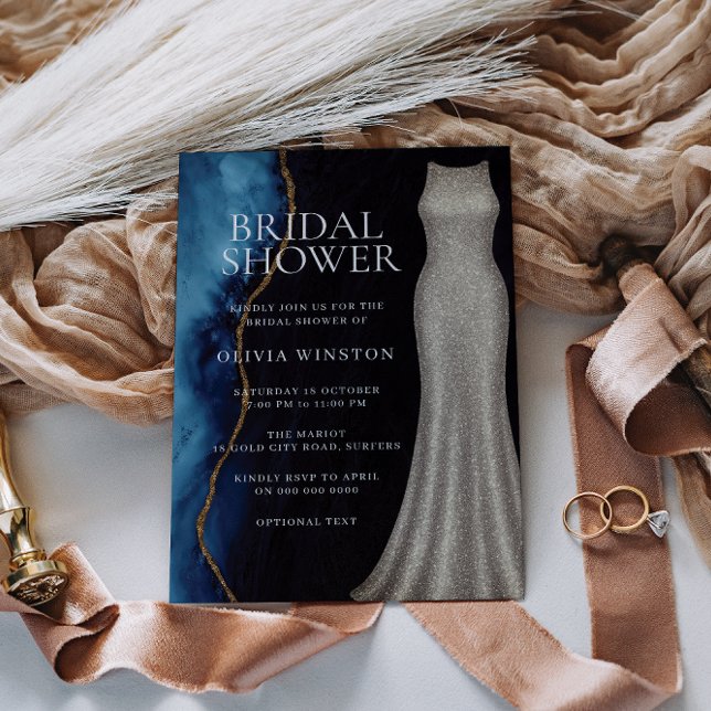 Möhippa för Elegant av marin snurra Inbjudningar (Skapare uppladdad)