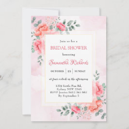 möhippa för elegant av vattenfärgen eukalyptus-blo inbjudningar