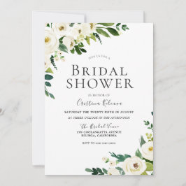 Möhippa för Elegant av White Champagne Flowers Inbjudningar