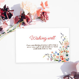 Möhippa för elegant Blommigt Wishing-brunn Tilläggskort