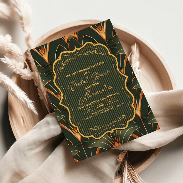 Möhippa för elegant Geometric Art Deco Inbjudningar (Skapare uppladdad)